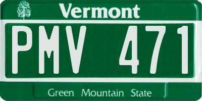 VT license plate PMV471
