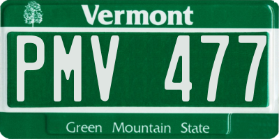 VT license plate PMV477