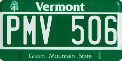 VT license plate PMV506