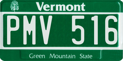 VT license plate PMV516