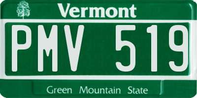 VT license plate PMV519