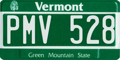 VT license plate PMV528
