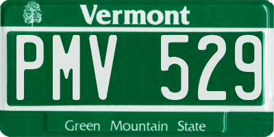 VT license plate PMV529