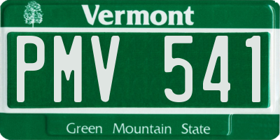 VT license plate PMV541