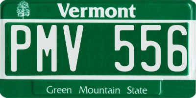 VT license plate PMV556