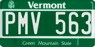 VT license plate PMV563