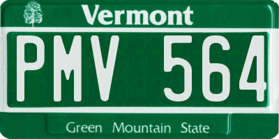 VT license plate PMV564