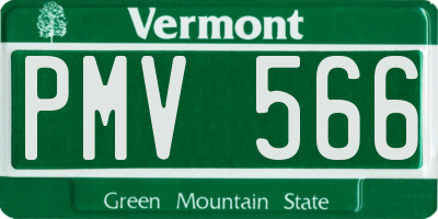 VT license plate PMV566