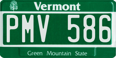 VT license plate PMV586
