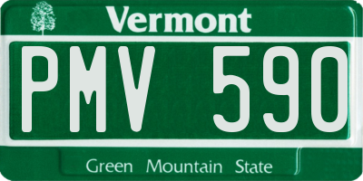 VT license plate PMV590