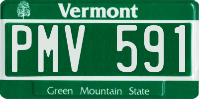 VT license plate PMV591
