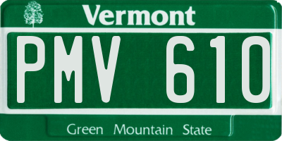 VT license plate PMV610