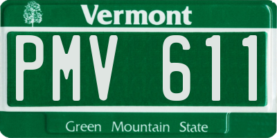 VT license plate PMV611