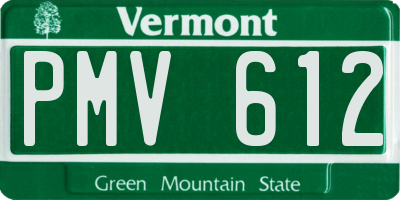 VT license plate PMV612