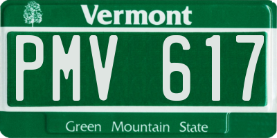 VT license plate PMV617