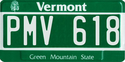 VT license plate PMV618