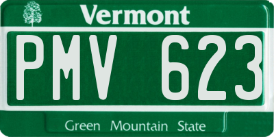 VT license plate PMV623