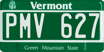 VT license plate PMV627
