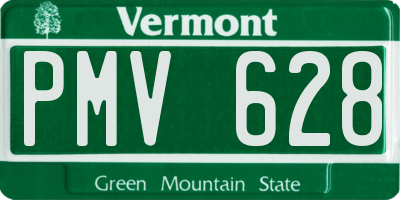 VT license plate PMV628