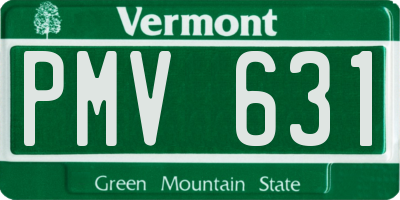 VT license plate PMV631