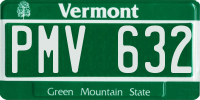 VT license plate PMV632