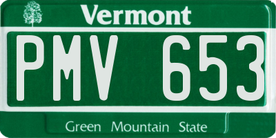 VT license plate PMV653