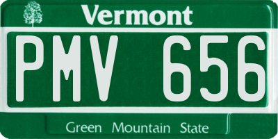 VT license plate PMV656