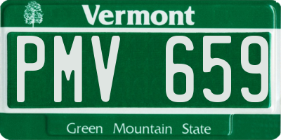 VT license plate PMV659
