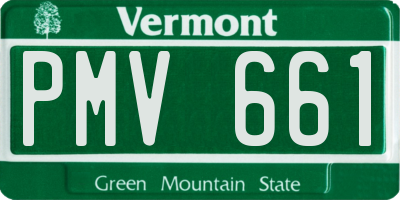 VT license plate PMV661