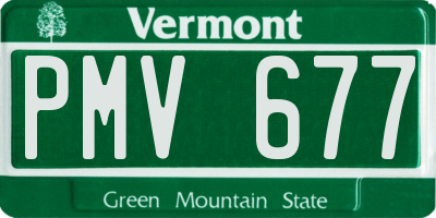 VT license plate PMV677
