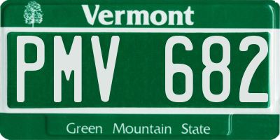 VT license plate PMV682