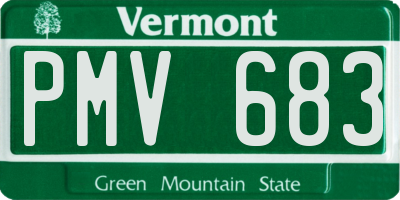 VT license plate PMV683
