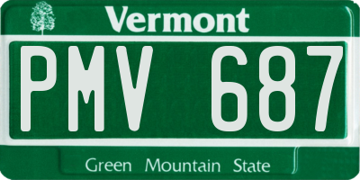 VT license plate PMV687
