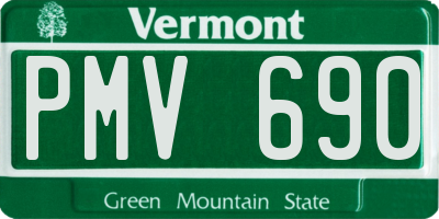 VT license plate PMV690