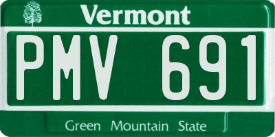 VT license plate PMV691