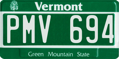 VT license plate PMV694