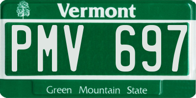 VT license plate PMV697