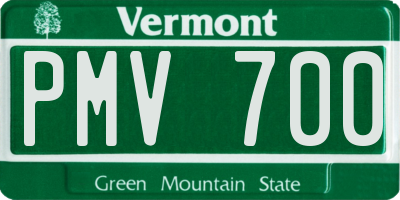 VT license plate PMV700