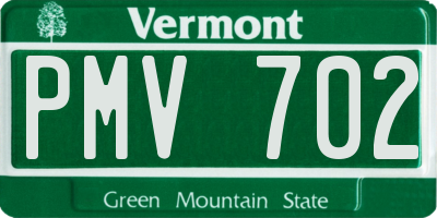 VT license plate PMV702