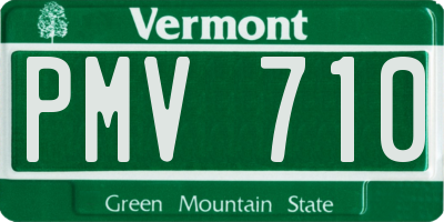 VT license plate PMV710