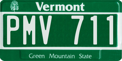 VT license plate PMV711