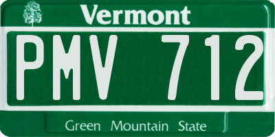 VT license plate PMV712