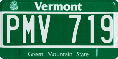 VT license plate PMV719