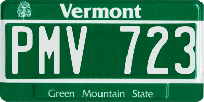VT license plate PMV723