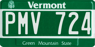 VT license plate PMV724