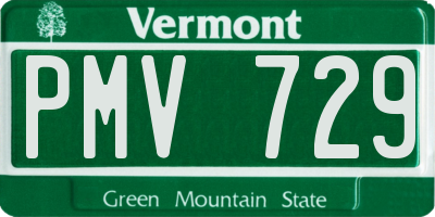 VT license plate PMV729