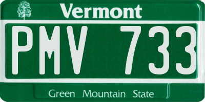 VT license plate PMV733