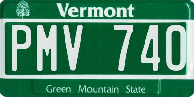 VT license plate PMV740