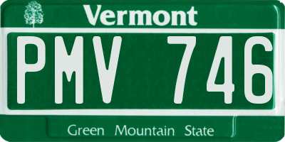 VT license plate PMV746