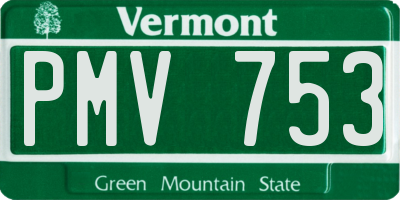 VT license plate PMV753